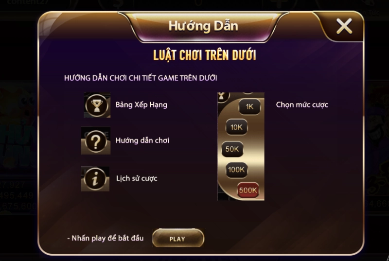 Kinh nghiệm đánh mini game Trên dưới hay nhất tại cổng game Sunwin